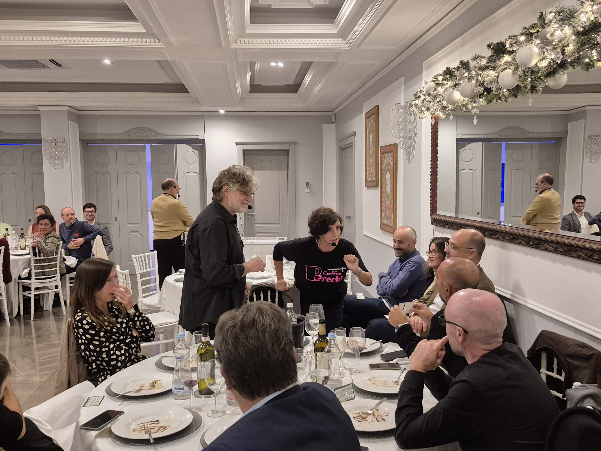 Holiday themed improv show team